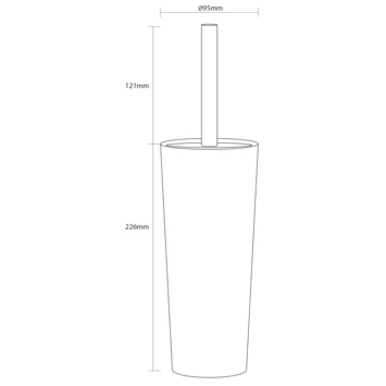 Sealskin Pierra toiletborstelhouder grijs Sealskin Pierra Toiletborstelhouder Grijs -Badkamerwinkel Voor Thuis 123 5215