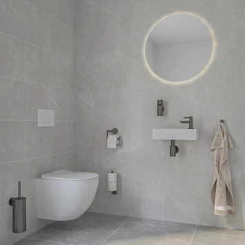 Marho Reserverolhouder Luxor gun metal Marho Reserverolhouder Luxor Gun Metal -Badkamerwinkel Voor Thuis 123 5234