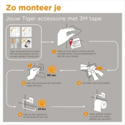 Tiger Haak Colar 4-delig Chroom 7 Tiger Haak Colar 4-delig Chroom -Badkamerwinkel Voor Thuis 123 5394