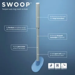 Tiger Toiletborstelhouder TESS Vrijstaand Met Swoop Borstel Wit/lichtgrijs -Badkamerwinkel Voor Thuis 123 5404