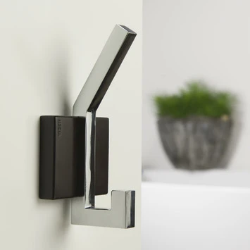 Tiger Haak Zenna Groot Chroom/Wengé Tiger Haak Zenna Groot Chroom/Wengé -Badkamerwinkel Voor Thuis 123 5417