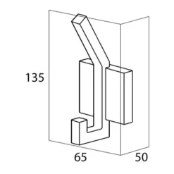 Tiger Haak Zenna Groot Chroom/Wengé 3 Tiger Haak Zenna Groot Chroom/Wengé -Badkamerwinkel Voor Thuis 123 5419