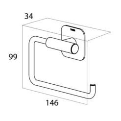 Tiger Toiletrolhouder Colar Zonder Klep Zwart -Badkamerwinkel Voor Thuis 123 5428