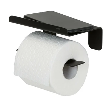 Tiger Colar Toiletrolhouder met planchet Zwart Tiger Colar Toiletrolhouder Met Planchet Zwart -Badkamerwinkel Voor Thuis 123 5431