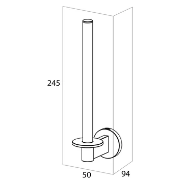 Tiger Reserverolhouder Noon zwart Tiger Reserverolhouder Noon Zwart -Badkamerwinkel Voor Thuis 123 5456