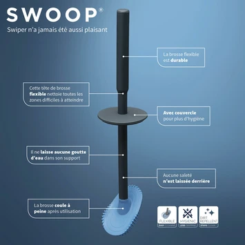 Tiger Toiletborstelhouder TESS met Swoop borstel flexibel zwart/antraciet Tiger Toiletborstelhouder TESS Met Swoop Borstel Flexibel Zwart/antraciet -Badkamerwinkel Voor Thuis 123 5477