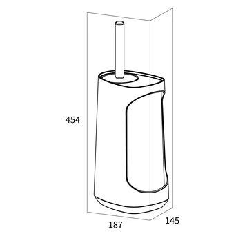Tiger toiletborstelhouder Tess met opbergvak staand zwart/antraciet Tiger Toiletborstelhouder Tess Met Opbergvak Staand Zwart/antraciet -Badkamerwinkel Voor Thuis 123 5488