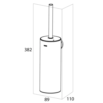 Tiger Toiletborstelhouder Noon zwart Tiger Toiletborstelhouder Noon Zwart -Badkamerwinkel Voor Thuis 123 5513