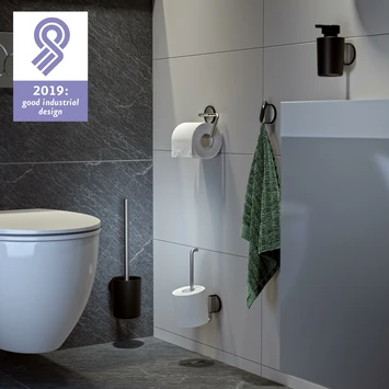 Tiger Tune toiletrolhouder geborsteld RVS/mat zwart Tiger Tune Toiletrolhouder Geborsteld RVS/mat Zwart -Badkamerwinkel Voor Thuis 123 5546