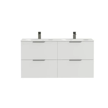 Tiger badkamermeubel Studio 120cm hoogglans wit met platte RVS greep Tiger Badkamermeubel Studio 120cm Hoogglans Wit Met Platte RVS Greep -Badkamerwinkel Voor Thuis 123 557