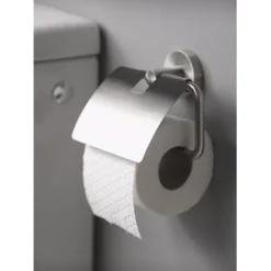 Haceka Toiletrolhouder Kosmos Tec Met Klep RVS -Badkamerwinkel Voor Thuis 123 5605