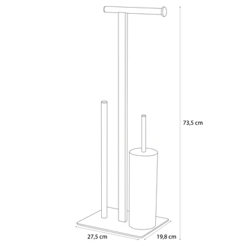 Sealskin Toiletrek Square Metaal Chroom Sealskin Toiletrek Square Metaal Chroom -Badkamerwinkel Voor Thuis 123 5638
