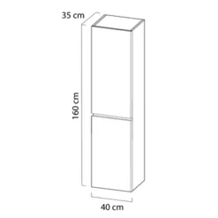 Tiger Karlo Kolomkast Chalet Eiken 160 Cm -Badkamerwinkel Voor Thuis 123 567