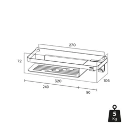 Tiger Douchemand Met Haak Caddy Rvs 7 Tiger Douchemand Met Haak Caddy Rvs -Badkamerwinkel Voor Thuis 123 57