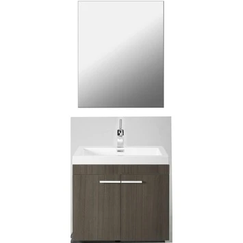 Flow badkamermeubel eiken grijs 60 cm Flow Badkamermeubel Eiken Grijs 60 Cm -Badkamerwinkel Voor Thuis 123 575