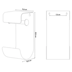 Sealskin WC-rolhouder Brix Metaal Zwart -Badkamerwinkel Voor Thuis 123 5751