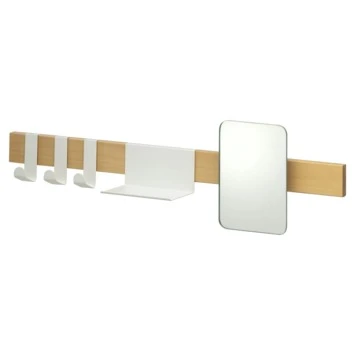 Sealskin Kapstok met Spiegel Brix Wit Sealskin Kapstok Met Spiegel Brix Wit -Badkamerwinkel Voor Thuis 123 5755