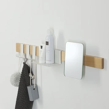 Sealskin Kapstok met Spiegel Brix Wit Sealskin Kapstok Met Spiegel Brix Wit -Badkamerwinkel Voor Thuis 123 5758