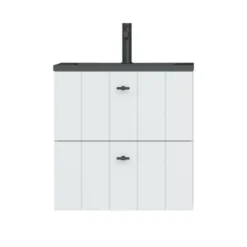 Tiger Maryport Badkamermeubelset 60 Cm Mat Wit Met Matzwarte Polybeton Wastafel En Matzwarte Grepen 2 Tiger Maryport Badkamermeubelset 60 Cm Mat Wit Met Matzwarte Polybeton Wastafel En Matzwarte Grepen -Badkamerwinkel Voor Thuis 123 578