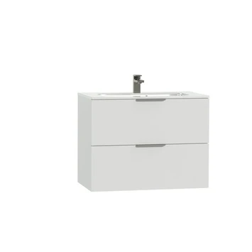 Tiger badkamermeubel Studio 80ccm hoogglans wit met platte RVS greep Tiger Badkamermeubel Studio 80ccm Hoogglans Wit Met Platte RVS Greep -Badkamerwinkel Voor Thuis 123 58