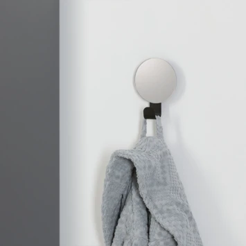 Sealskin Haak met Spiegel Brix Zwart Sealskin Haak Met Spiegel Brix Zwart -Badkamerwinkel Voor Thuis 123 5807