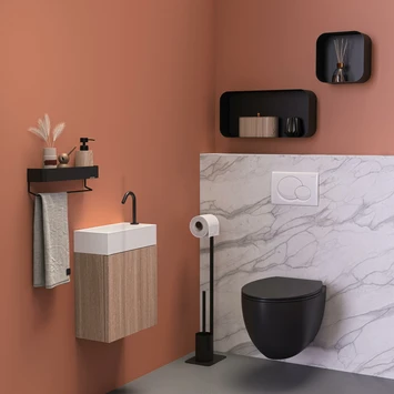 Sealskin Toiletrek Brix Metaal Zwart Sealskin Toiletrek Brix Metaal Zwart -Badkamerwinkel Voor Thuis 123 5817