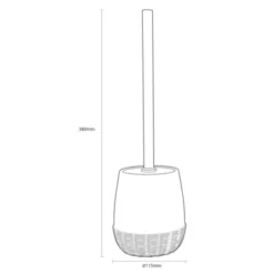 Sealskin Toiletborstel Met Houder Braid Wit 6 Sealskin Toiletborstel Met Houder Braid Wit -Badkamerwinkel Voor Thuis 123 5826