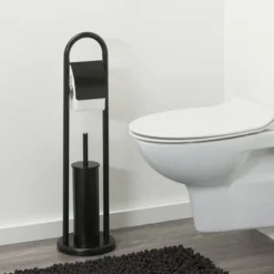 Sealskin Toiletrek Acero Metaal Zwart 2 Sealskin Toiletrek Acero Metaal Zwart -Badkamerwinkel Voor Thuis 123 5837