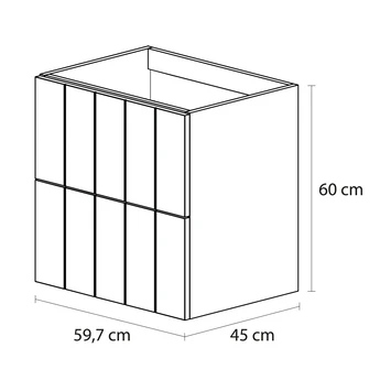 Tiger Maryport Badkamermeubelset 60 cm Mat wit met matzwarte polybeton wastafel en matzwarte grepen Tiger Maryport Badkamermeubelset 60 Cm Mat Wit Met Matzwarte Polybeton Wastafel En Matzwarte Grepen -Badkamerwinkel Voor Thuis 123 585