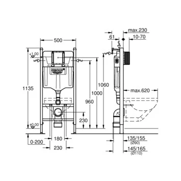 Grohe Solido inbouwreservoir 3-6-9 liter Grohe Solido Inbouwreservoir 3-6-9 Liter -Badkamerwinkel Voor Thuis 123 5914