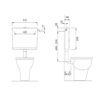 Wisa 550 opbouwreservoir laaghangend wit 6/9 liter Wisa 550 Opbouwreservoir Laaghangend Wit 6/9 Liter -Badkamerwinkel Voor Thuis 123 5922