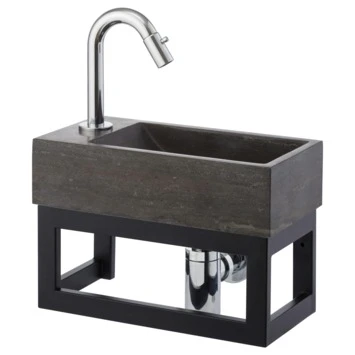 Atlantic Fonteinset Brody Links Zwart Natuursteen 36x18x9 cm Atlantic Fonteinset Brody Links Zwart Natuursteen 36x18x9 Cm -Badkamerwinkel Voor Thuis 123 5938