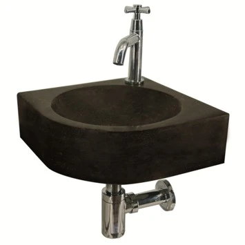 Atlantic Fonteinset Georgia Kwartrond Zwart Natuursteen 30x30x10 cm Atlantic Fonteinset Georgia Kwartrond Zwart Natuursteen 30x30x10 Cm -Badkamerwinkel Voor Thuis 123 5942