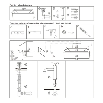 Differnz Dif fonteinset argus wit Differnz Dif Fonteinset Argus Wit -Badkamerwinkel Voor Thuis 123 5960