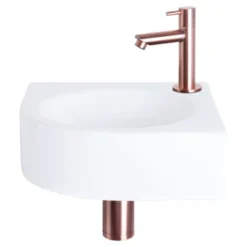 Differnz Cleo Hoekfontein Wit 30X30X10 Cm -Badkamerwinkel Voor Thuis 123 5967