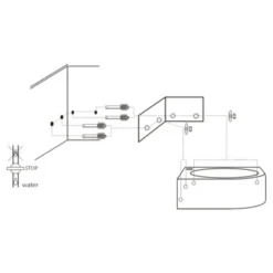 Differnz Cleo Hoekfontein Wit 30X30X10 Cm -Badkamerwinkel Voor Thuis 123 5969