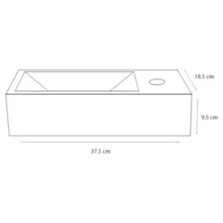 Differnz Helios Fontein 37.5x18.5x9.5 Cm Marmer 3 Differnz Helios Fontein 37.5x18.5x9.5 Cm Marmer -Badkamerwinkel Voor Thuis 123 5973