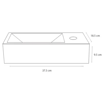 Differnz Helios fontein 37.5x18.5x9.5 cm marmer Differnz Helios Fontein 37.5x18.5x9.5 Cm Marmer -Badkamerwinkel Voor Thuis 123 5973