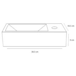 Differnz Ravo Fontein Wit 38.5x18.5x9cm -Badkamerwinkel Voor Thuis 123 5978