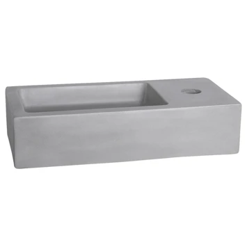 Differnz Ravo fontein 38.5x18x9 cm licht beton Differnz Ravo Fontein 38.5x18x9 Cm Licht Beton -Badkamerwinkel Voor Thuis 123 5980