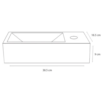 Differnz Ravo fontein 38.5x18x9 cm licht beton Differnz Ravo Fontein 38.5x18x9 Cm Licht Beton -Badkamerwinkel Voor Thuis 123 5981