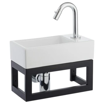 Atlantic Fonteinset Henry Links Wit Keramiek Chroom 36x18x9 cm Atlantic Fonteinset Henry Links Wit Keramiek Chroom 36x18x9 Cm -Badkamerwinkel Voor Thuis 123 5989