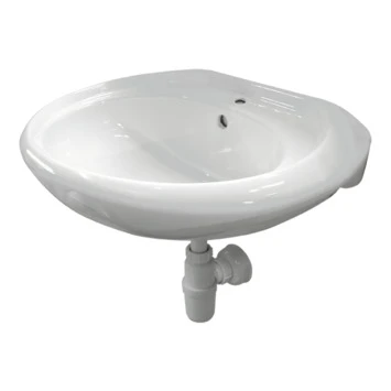 Isifix Wastafel Ecos Rond Wit Keramiek 60x52x32 cm Isifix Wastafel Ecos Rond Wit Keramiek 60x52x32 Cm -Badkamerwinkel Voor Thuis 123 6027