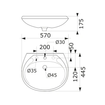 Isifix Wastafel Ecos Rond Wit Keramiek 60x52x32 cm Isifix Wastafel Ecos Rond Wit Keramiek 60x52x32 Cm -Badkamerwinkel Voor Thuis 123 6028