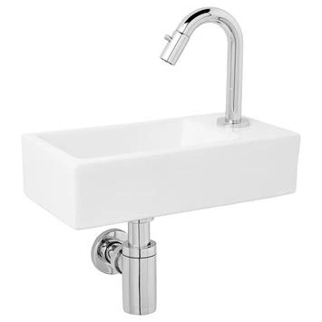 Atlantic Fonteinset Henry Rechts Wit Keramiek Chroom 36x18x9 cm Atlantic Fonteinset Henry Rechts Wit Keramiek Chroom 36x18x9 Cm -Badkamerwinkel Voor Thuis 123 6033