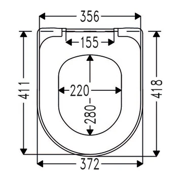 Cedo Tropea Beach wc bril pergamon softclose D-vorm thermoplast Cedo Tropea Beach Wc Bril Pergamon Softclose D-vorm Thermoplast -Badkamerwinkel Voor Thuis 123 6051