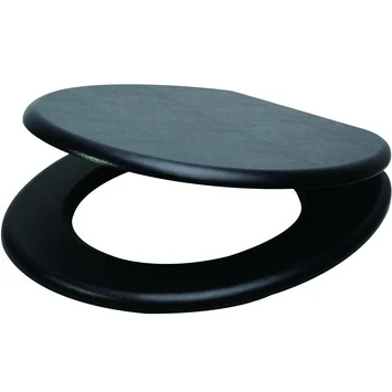 Handson WC bril Antero Zwart MDF met Softclose Handson WC Bril Antero Zwart MDF Met Softclose -Badkamerwinkel Voor Thuis 123 6143