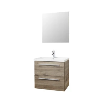 Atlantic badmeubel Sienna hout 60cm met spiegel Atlantic Badmeubel Sienna Hout 60cm Met Spiegel -Badkamerwinkel Voor Thuis 123 615