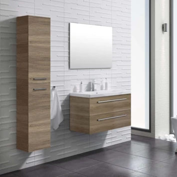 Atlantic badmeubel Sienna hout 60cm met spiegel Atlantic Badmeubel Sienna Hout 60cm Met Spiegel -Badkamerwinkel Voor Thuis 123 616