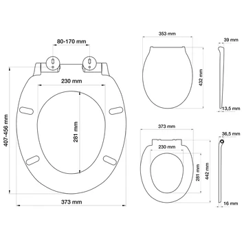 Tiger WC bril Burton Wit Kunststof met Softclose Tiger WC Bril Burton Wit Kunststof Met Softclose -Badkamerwinkel Voor Thuis 123 6216